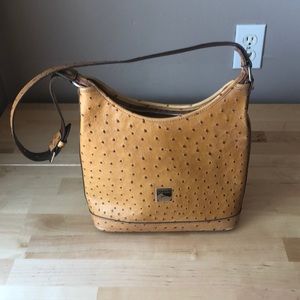 Yellow Ostrich Leather Dooney & Bourke Small Hobo